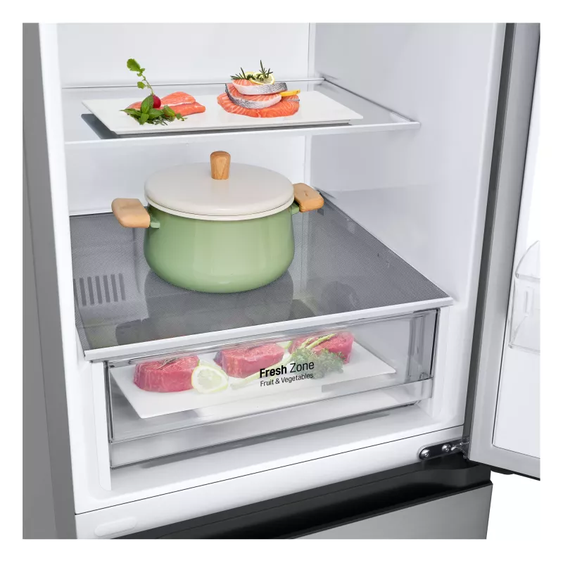 Kühl-Gefrierkombination LG GBV21L0EPY, freistehend 344 L (234 L Kühlschrank / 110 L Gefrierschrank), No Frost, Inverter, Silber