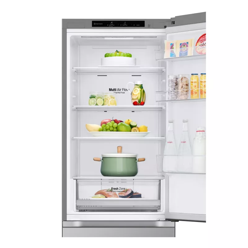 Kühl-Gefrierkombination LG GBV21L0EPY, freistehend 344 L (234 L Kühlschrank / 110 L Gefrierschrank), No Frost, Inverter, Silber