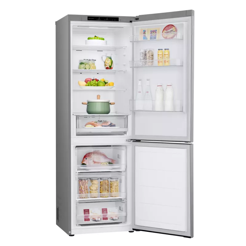 Kühl-Gefrierkombination LG GBV21L0EPY, freistehend 344 L (234 L Kühlschrank / 110 L Gefrierschrank), No Frost, Inverter, Silber