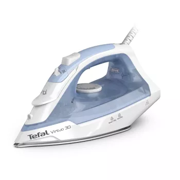 Tefal Virtuo 30 FV2C41E0 Bügeleisen Trocken- und Dampfbügeleisen Keramik-Bügelsohle 2000 W Blau, Weiß