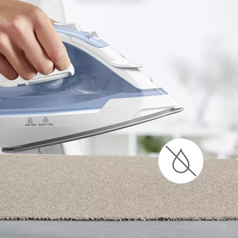 Tefal Virtuo 30 FV2C41E0 Bügeleisen Trocken- und Dampfbügeleisen Keramik-Bügelsohle 2000 W Blau, Weiß