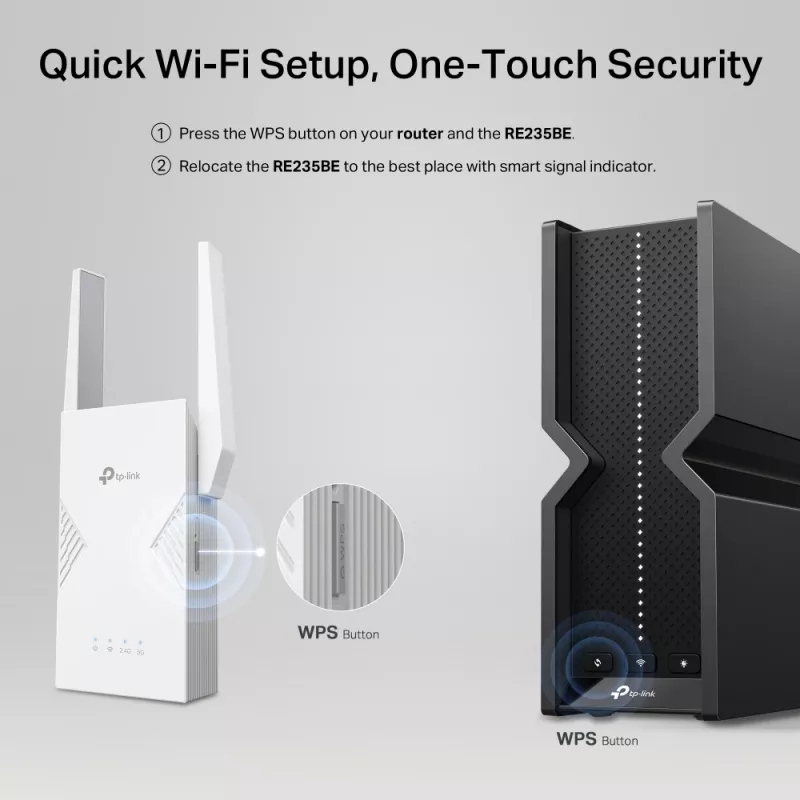 Netzwerk-Sender & -Empfänger TP‑LINK BE3600 2882 Mbit/s, Dualband 2,4/5 GHz, 1× RJ‑45, Weiß