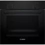 Einbau-Elektrobackofen Bosch Serie 2 HBF010BA1 — 66 L, Energieklasse A, Drehregler, schwarz