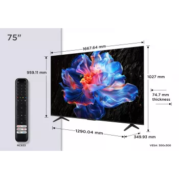 TCL V6C 75V6C TV 190,5 cm (75 Zoll) 4K Ultra HD Smart TV Wi-Fi Metallic 330 cd/m²