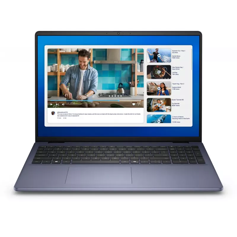 DELL DC16251 Intel Core 7 150U Laptop 40,6 cm (16 Zoll) Full HD+ 16 GB DDR5-SDRAM 512 GB SSD Wi-Fi 6E (802.11ax) Ubuntu Linux Blau