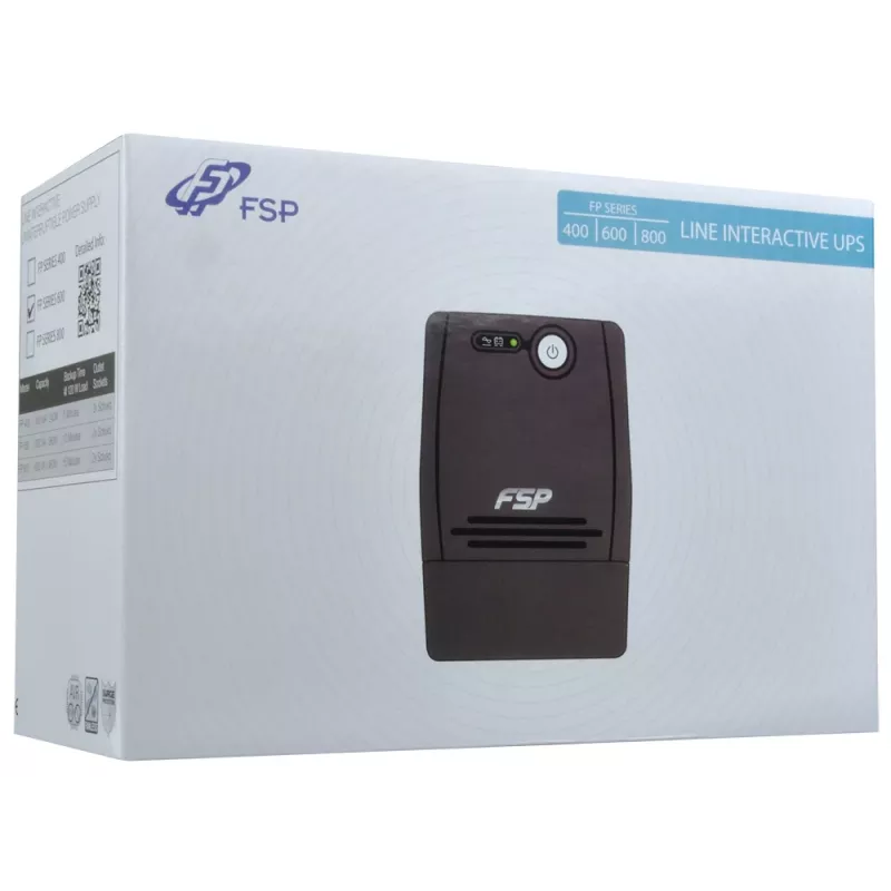 FSP FP 600 unterbrechungsfreie Stromversorgung (USV) 0,6 kVA 360 W 2 AC-Ausgänge