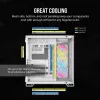 CORSAIR PC-Gehäuse – iCUE LINK 6500X RGB Mid-Tower Dual Chamber Weiß