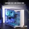 CORSAIR PC-Gehäuse – iCUE LINK 6500X RGB Mid-Tower Dual Chamber Weiß