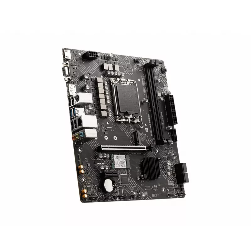 Motherboard MSI PRO H610M-G WIFI DDR4, Intel H610, LGA 1700, micro ATX, 2x DIMM, 64GB, Wi‑Fi 5, Bluetooth 4.2, 4x SATA III