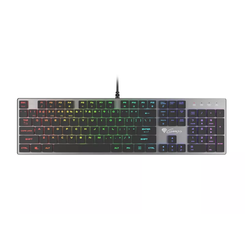 GENESIS Thor 420 RGB Tastatur Gaming USB QWERTY US International Silber