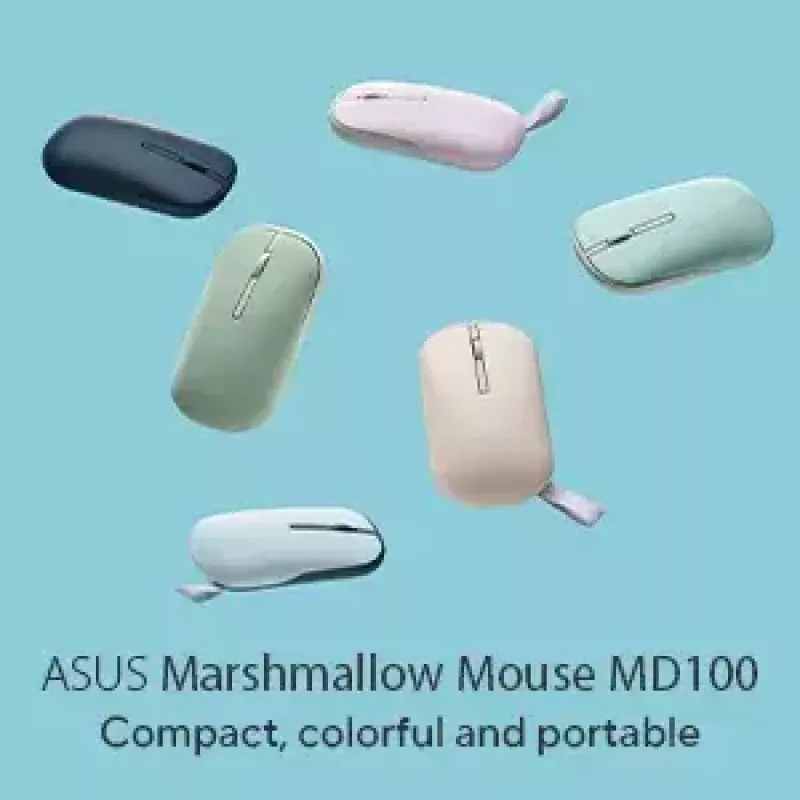 ASUS Marshmallow MD100 Maus Office Beidhändig RF Wireless + Bluetooth Optisch 1600 DPI
