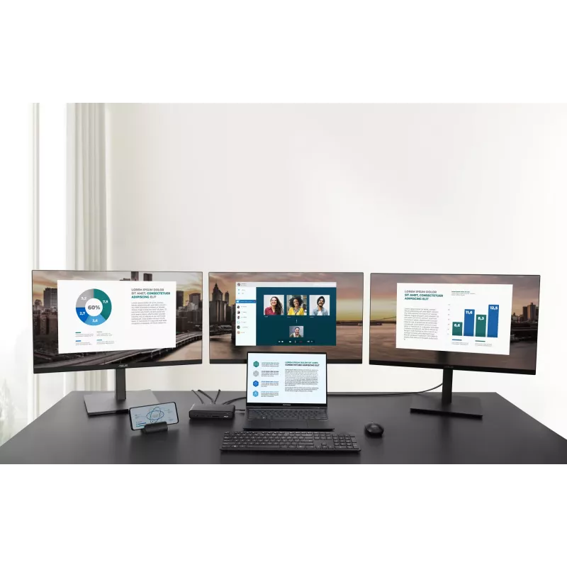 ASUS Triple Display USB-C Dock DC300 Docking USB 3.2 Gen 2 (3.1 Gen 2) Type-C Schwarz