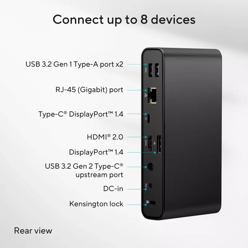 ASUS Triple Display USB-C Dock DC300 Docking USB 3.2 Gen 2 (3.1 Gen 2) Type-C Schwarz
