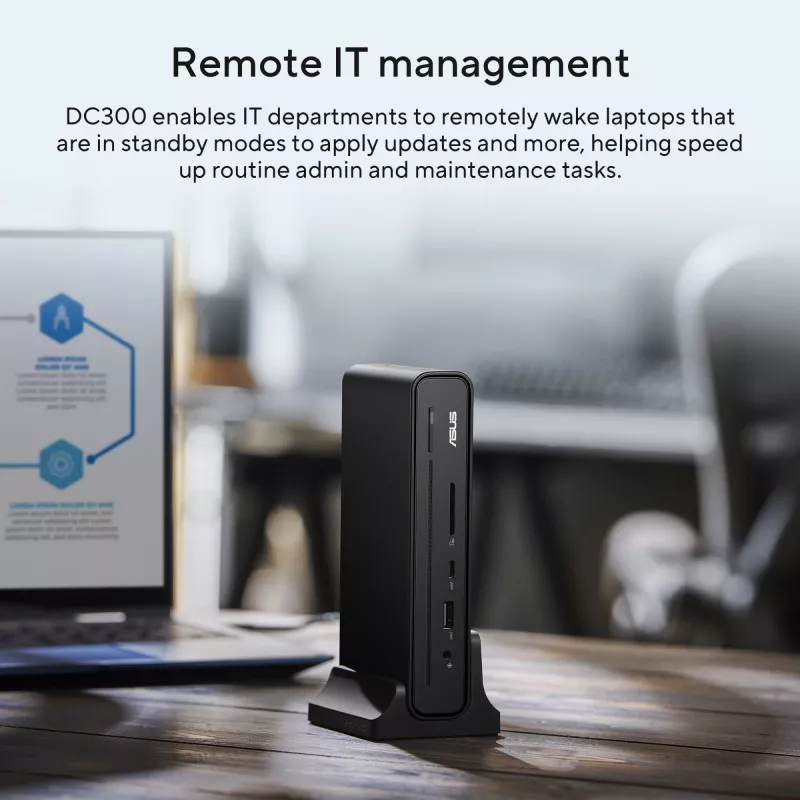 ASUS Triple Display USB-C Dock DC300 Docking USB 3.2 Gen 2 (3.1 Gen 2) Type-C Schwarz