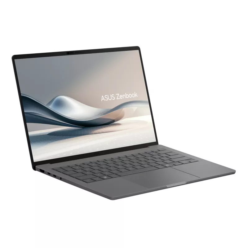 Laptop ASUS Zenbook A14 UX3407RA-QD010W — Qualcomm Snapdragon X1E-78-100, 14 Zoll WUXGA, 32 GB RAM, 1 TB SSD, Windows 11 Home, Grau