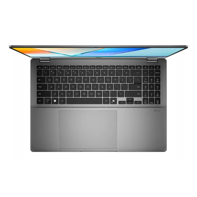 ASUS Vivobook 16 Flip TP3607SA-RJ033W Copilot+ PC Intel Core Ultra 7 256V Hybrid (2-in-1) 40,6 cm (16 Zoll) Touchscreen 3K 16 GB LPDDR5x-SDRAM 1 TB SSD Wi-Fi 7 (802.11be) Windows 11 Home Schwarz, Grau