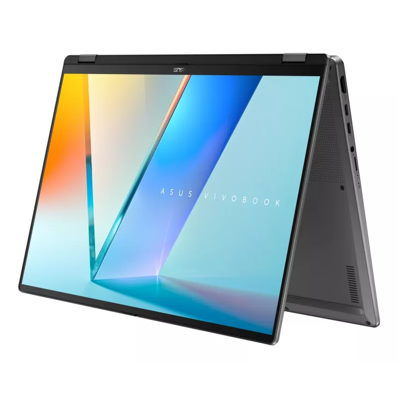 ASUS Vivobook 16 Flip TP3607SA-RJ033W Copilot+ PC Intel Core Ultra 7 256V Hybrid (2-in-1) 40,6 cm (16 Zoll) Touchscreen 3K 16 GB LPDDR5x-SDRAM 1 TB SSD Wi-Fi 7 (802.11be) Windows 11 Home Schwarz, Grau