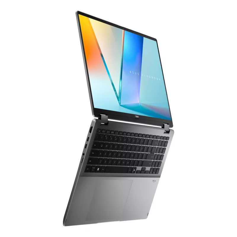 ASUS Vivobook 16 Flip TP3607SA-RJ033W Copilot+ PC Intel Core Ultra 7 256V Hybrid (2-in-1) 40,6 cm (16 Zoll) Touchscreen 3K 16 GB LPDDR5x-SDRAM 1 TB SSD Wi-Fi 7 (802.11be) Windows 11 Home Schwarz, Grau