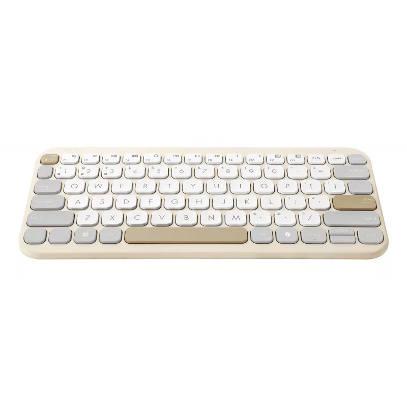 Wireless Bluetooth Keyboard ASUS Marshmallow KW100 — US International Layout, Oat Milk