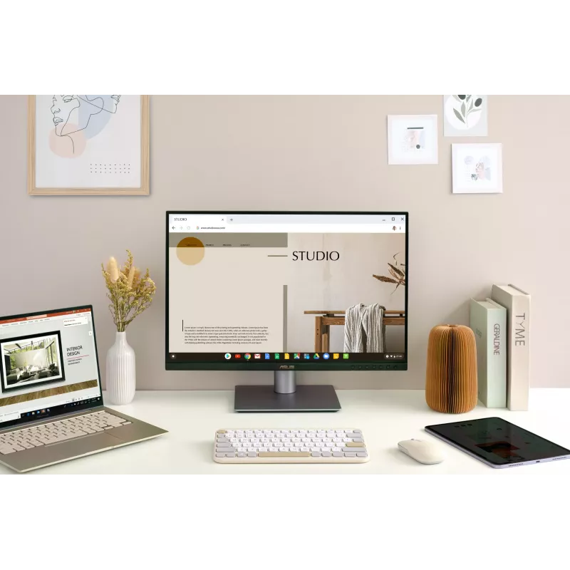 Wireless Bluetooth Keyboard ASUS Marshmallow KW100 — US International Layout, Oat Milk