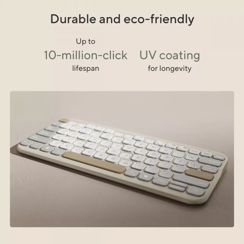 Wireless Bluetooth Keyboard ASUS Marshmallow KW100 — US International Layout, kompaktes Design
