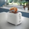 Philips 3000 series Toaster, 2 Scheiben, Weiß, Metall, Tasten, Drehregler, 900 W, 220-240 V