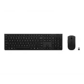 Lenovo 4X31R64316 Tastatur Maus inklusive Office RF Wireless + Bluetooth QWERTY US Englisch Grau