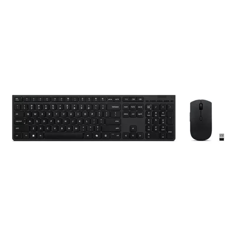 Lenovo 4X31R64316 Tastatur Maus inklusive Office RF Wireless + Bluetooth QWERTY US Englisch Grau