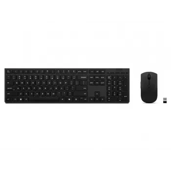 Lenovo 4X31R64316 Tastatur Maus inklusive Office RF Wireless + Bluetooth QWERTY US Englisch Grau