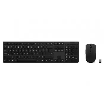 Lenovo 4X31R64351 Tastatur Maus inklusive Office RF Wireless + Bluetooth US Englisch Schwarz