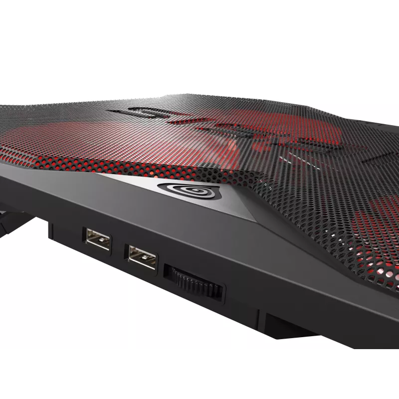 GENESIS Oxid 260 Laptop-Kühlpad 43,9 cm (17,3 Zoll) 1010 U/min Schwarz, Rot