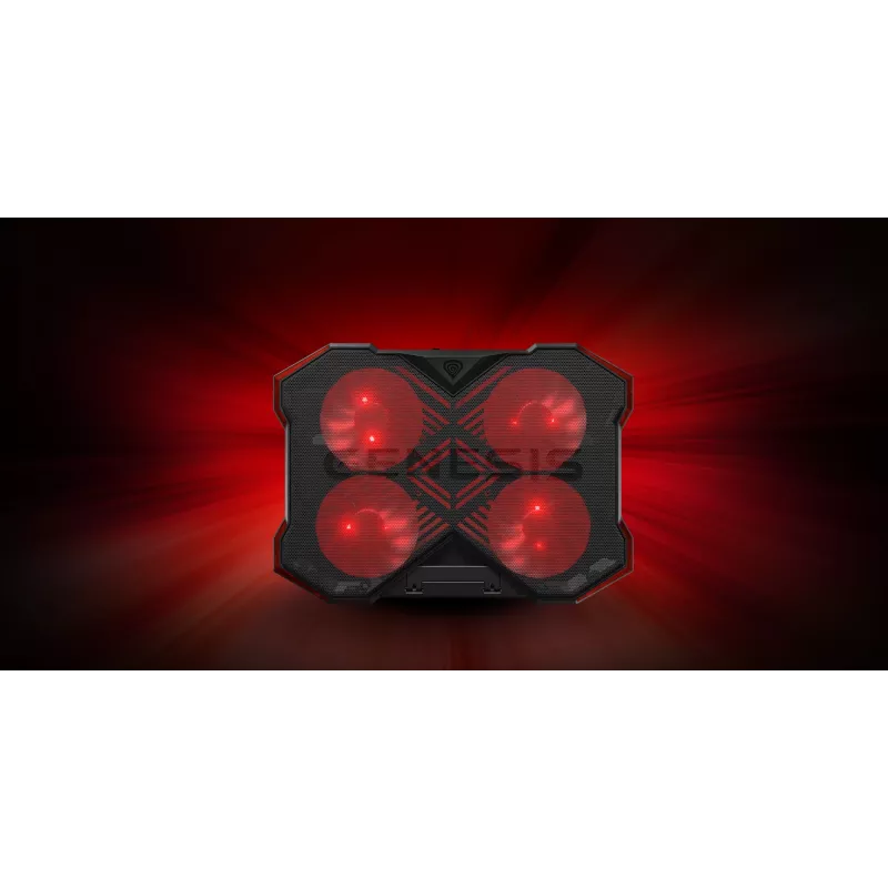 GENESIS Oxid 260 Laptop-Kühlpad 43,9 cm (17,3 Zoll) 1010 U/min Schwarz, Rot