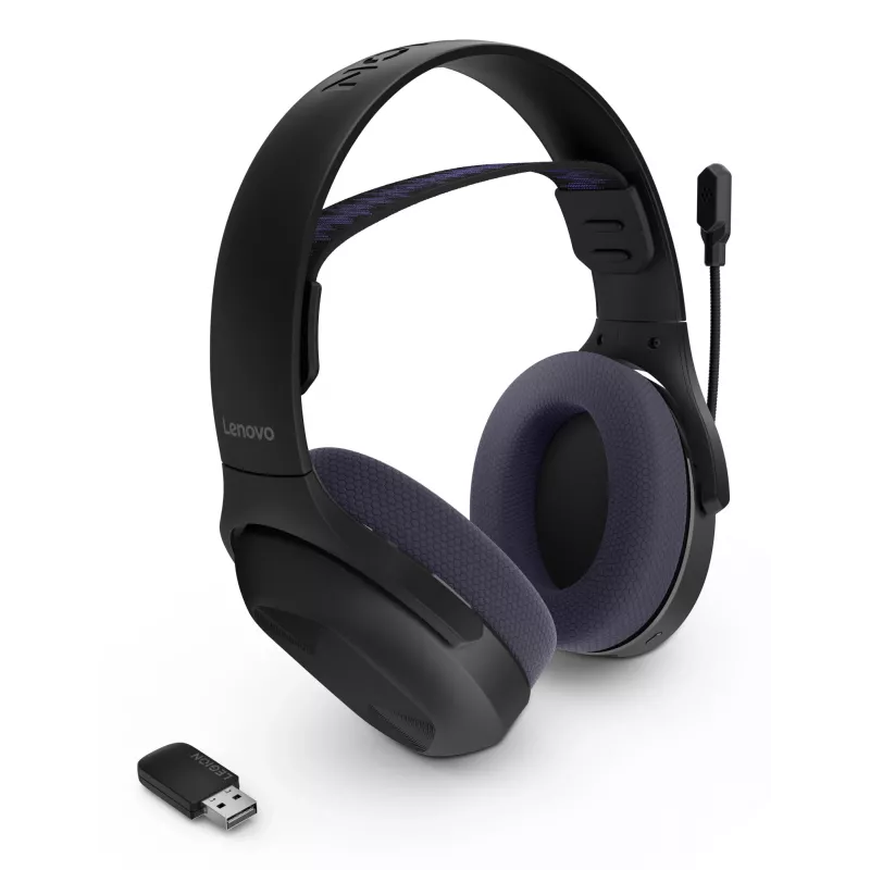 Lenovo Legion H410 Kopfhörer Kabellos Kopfband Gaming USB Typ-C Bluetooth Schwarz, Lila