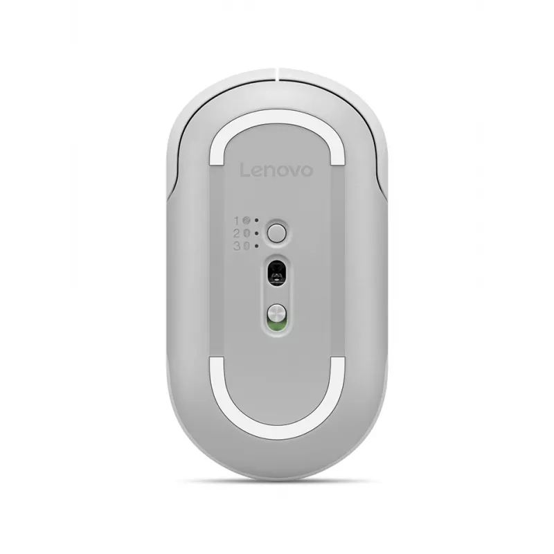 Kabellose leise Maus Lenovo 700 Multi-Device, ambidextrisch, optisch, 4000 DPI, RF + Bluetooth, 8 Tasten, weiß