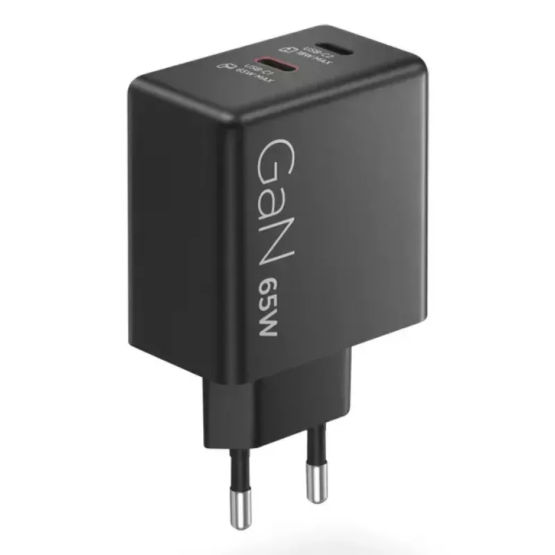 Ladegerät für Mobilgeräte Lenovo G0A6065BEU — Universelles AC-Ladegerät für den Innenbereich, 2× USB-C, 100–240 V, 1,5 m Kabel, Schwarz