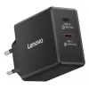 Ladegerät für Mobilgeräte Lenovo G0A6065BEU — Universelles AC-Ladegerät für den Innenbereich, 2× USB-C, 100–240 V, 1,5 m Kabel, Schwarz