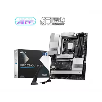 Motherboard MSI PRO Z890-A WIFI Intel Z890 LGA 1851 ATX DDR5, 4 DIMM, 256 GB, Wi‑Fi 7, 5 Gb Ethernet