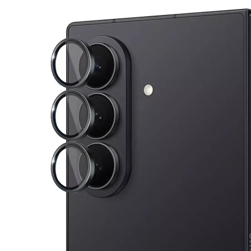 Kameralinsen-Schutzglas 3MK für Samsung Galaxy Z Fold 7 — gehärtetes Glas, schwarz