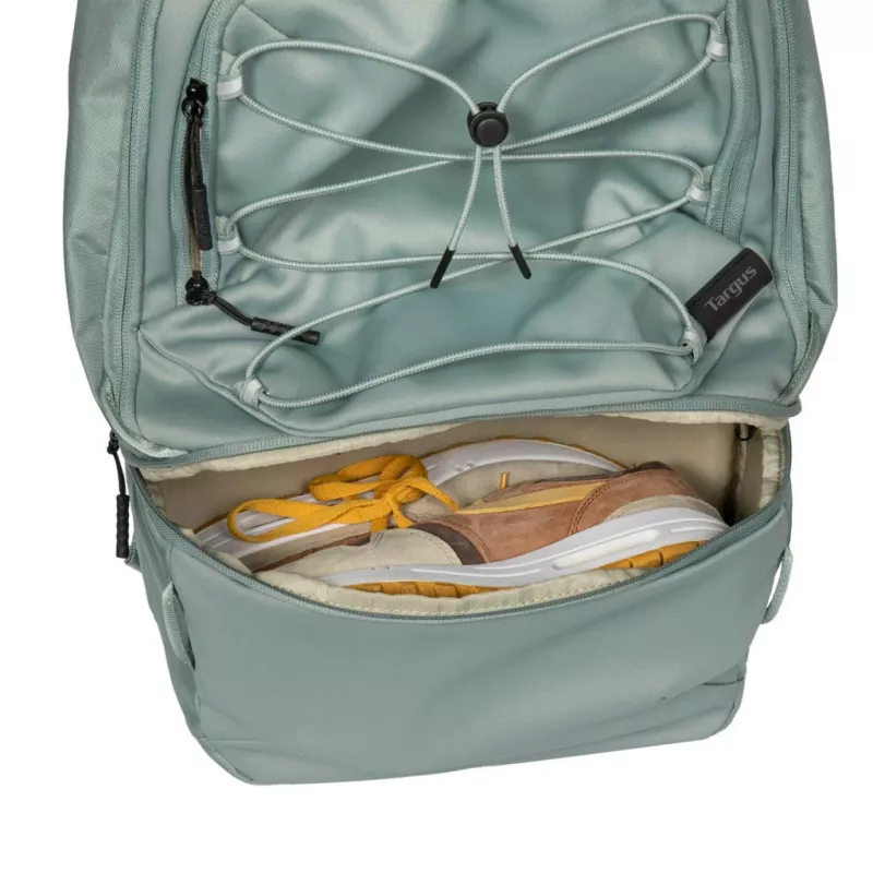 Rucksack TARGUS Work+Play Flex Ecosmart TBB65905GL für 15–16 Zoll Laptops, recyceltes Polyester, grün