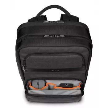 Targus CitySmart Rucksack Lässiger Rucksack Schwarz, Grau, Kunstleder, Polyurethan (PU)