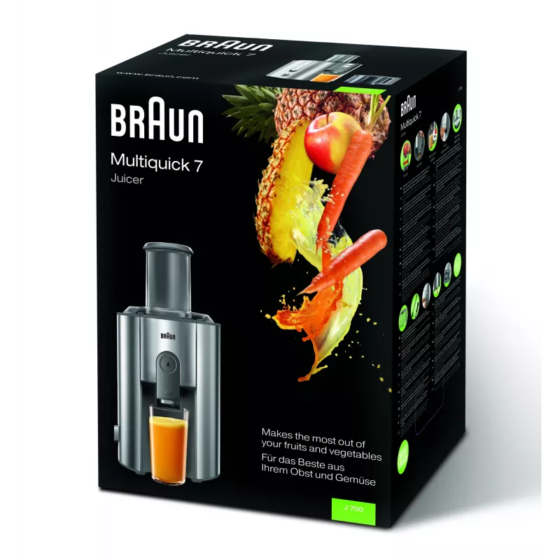 Braun Multiquick 7 Entsafter J 700 Zentrifugalentsafter 1000 W Edelstahl