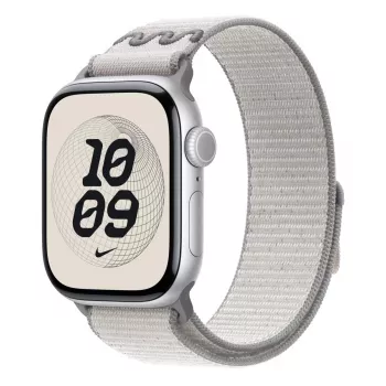 Band Apple 42 mm Verschleiertes Grau Nike Sport Loop Grau 130–190 mm