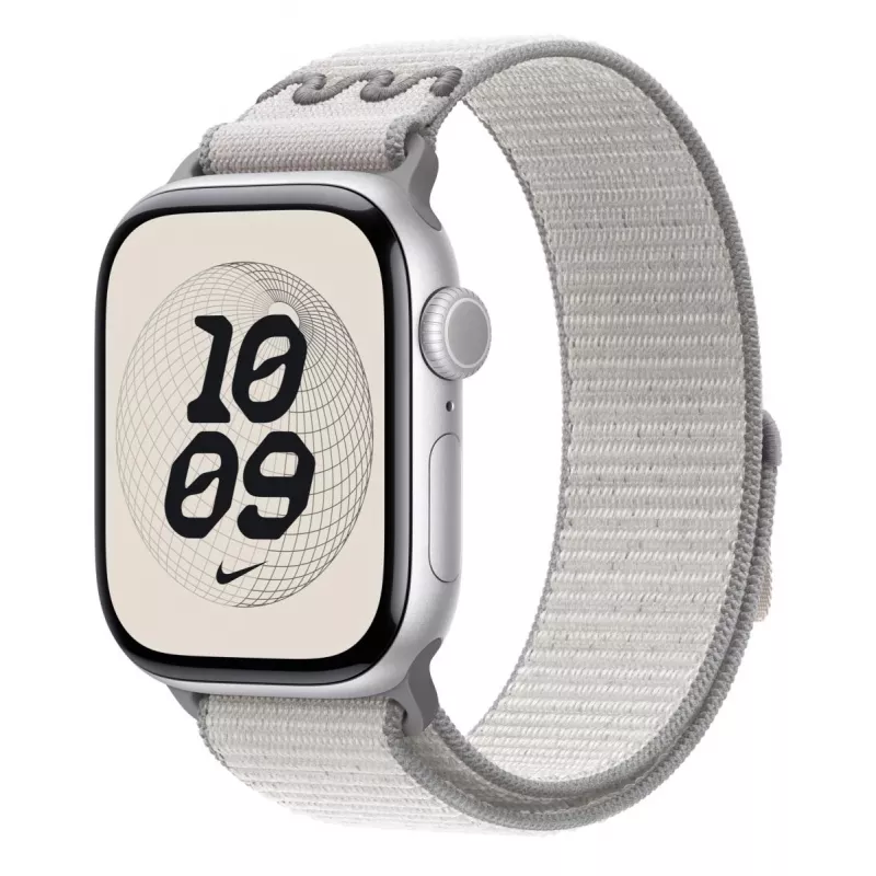 Band Apple 42 mm Verschleiertes Grau Nike Sport Loop Grau 130–190 mm