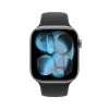 Apple Watch Series 11 GPS + Cellular 46mm Space Grey Aluminium Gehäuse mit schwarzem Sportarmband – M/L