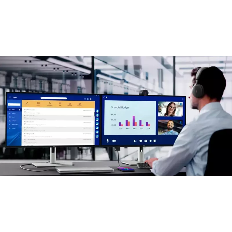 DELL Pro Plus P2725DE Computer-Monitor 27 Zoll 2560 x 1440 Quad HD Schwarz Silber