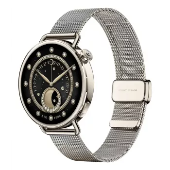 Xiaomi Watch S4 41 mm Smartwatch, 1,32" AMOLED 466x466, GPS, NFC, 5 ATM, Milanaise-Armband, Sunset Gold