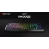 Kabelgebundene Full-Size-Gaming-Tastatur Genesis Rhod 530, USB, QWERTY US, Membran, RGB-Beleuchtung, 114 Tasten, 1,8 m Kabel, Schwarz