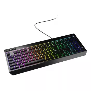 Kabelgebundene Full-Size-Gaming-Tastatur Genesis Rhod 530, USB, QWERTY US, Membran, RGB-Beleuchtung, 114 Tasten, 1,8 m Kabel, Schwarz