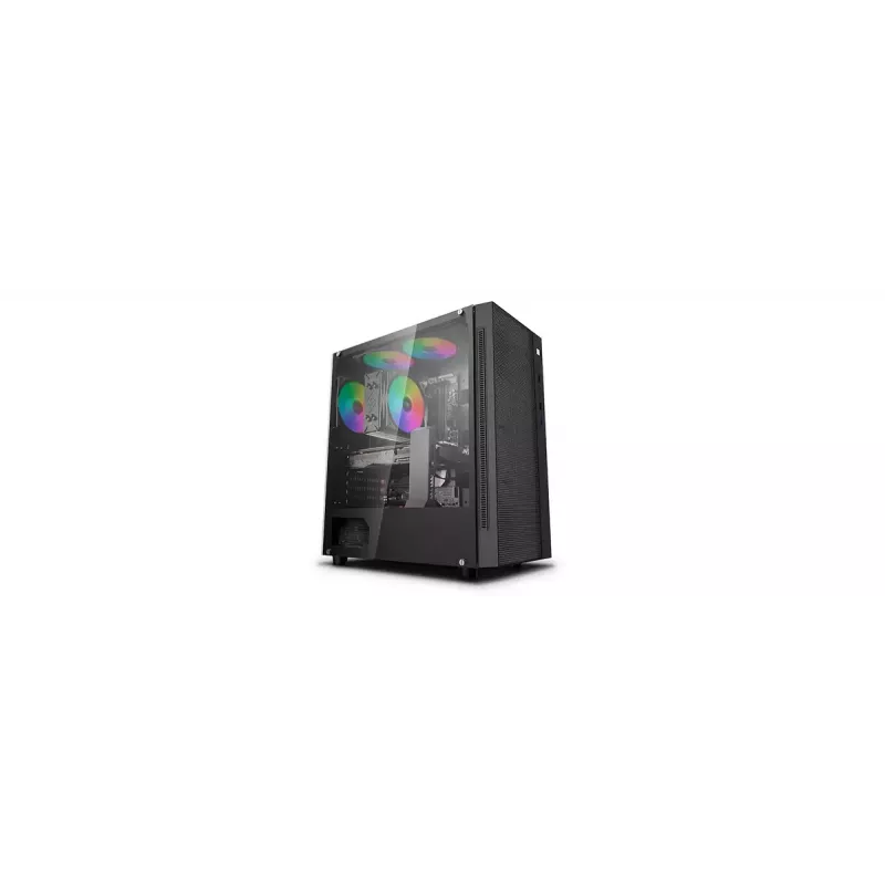 PC-Gehäuse DeepCool Matrexx 55 Mesh Midi Tower Schwarz — ATX, gehärtetes Glas, unterstützt 120/140 mm Lüfter