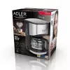 Filterkaffeemaschine Adler AD 4407, 550 W, 0,7 L Kanne, silber/schwarz, halbautomatisch